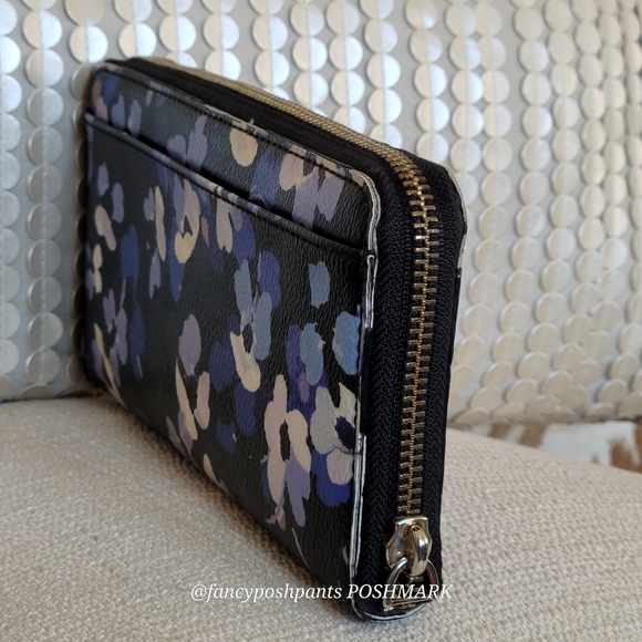 KATE SPADE floral multi-compartment multi-zip purse large wallet card holder - Picture 10 of 17